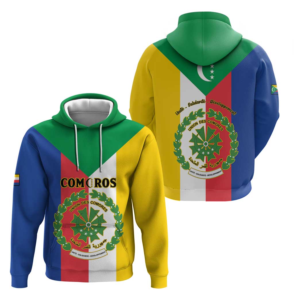 Comoros Hoodie Coat Of Arms Flag Style LT15