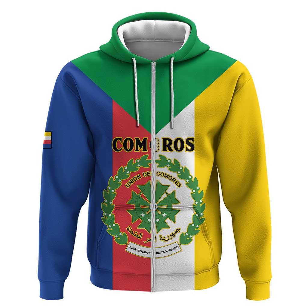 Comoros Hoodie Coat Of Arms Flag Style LT15