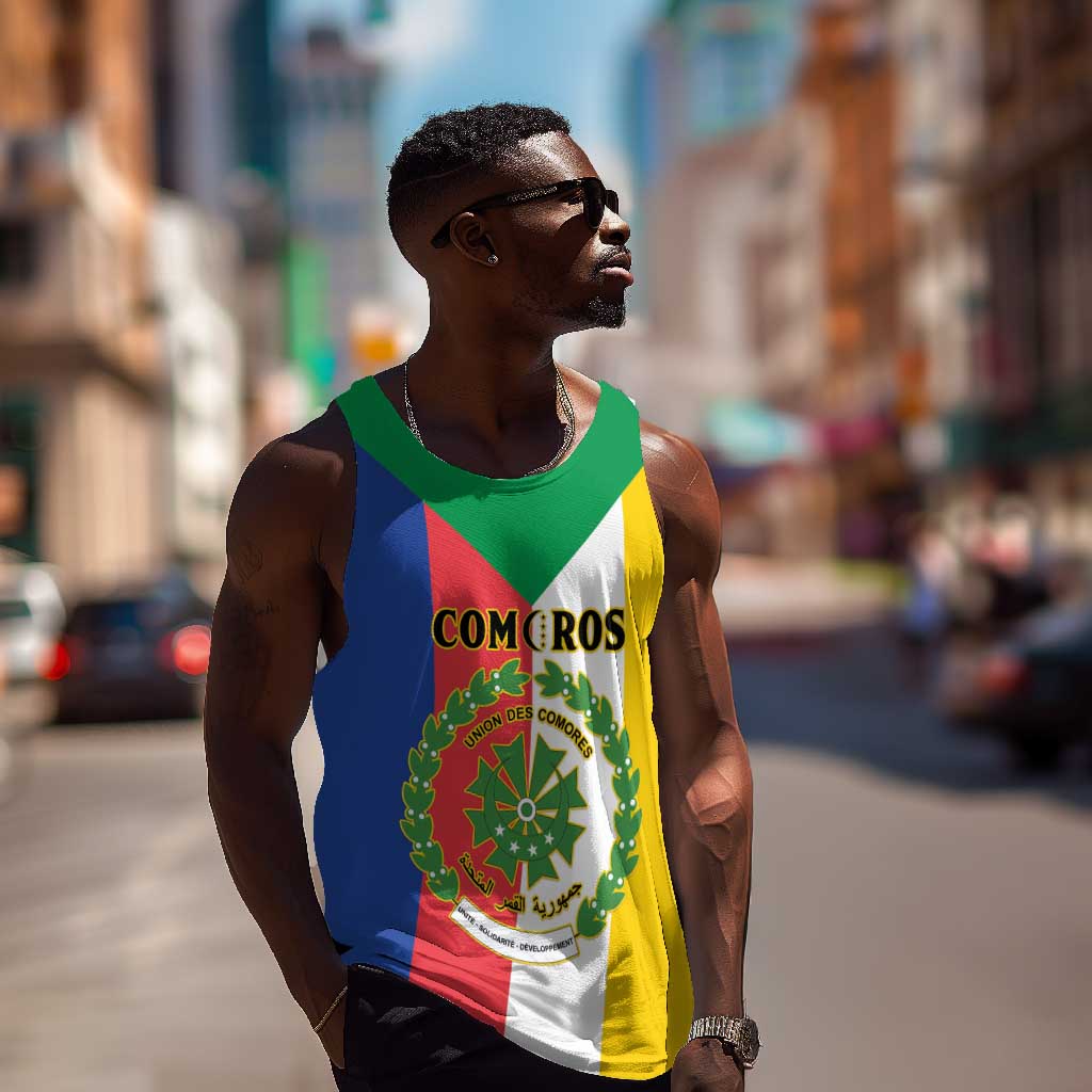 Comoros Coat Of Arms Flag Style Men Tank Top LT15