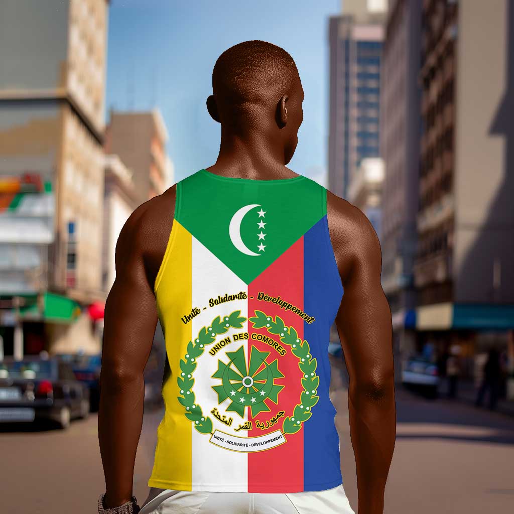 Comoros Coat Of Arms Flag Style Men Tank Top LT15