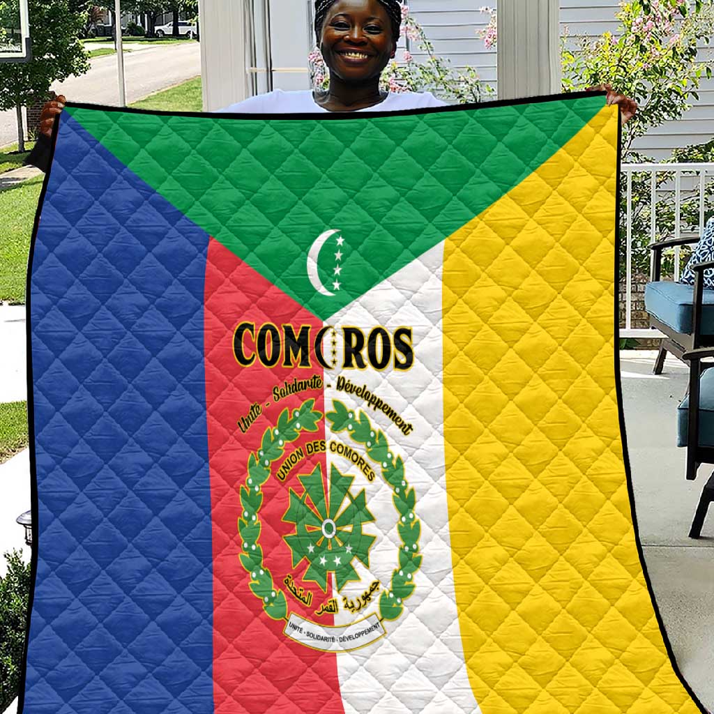 Comoros Coat Of Arms Flag Style Quilt LT15