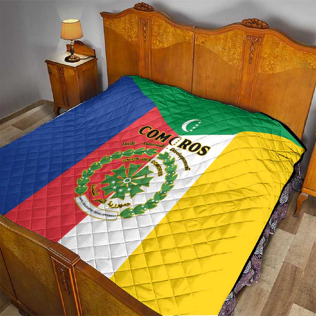 Comoros Coat Of Arms Flag Style Quilt LT15