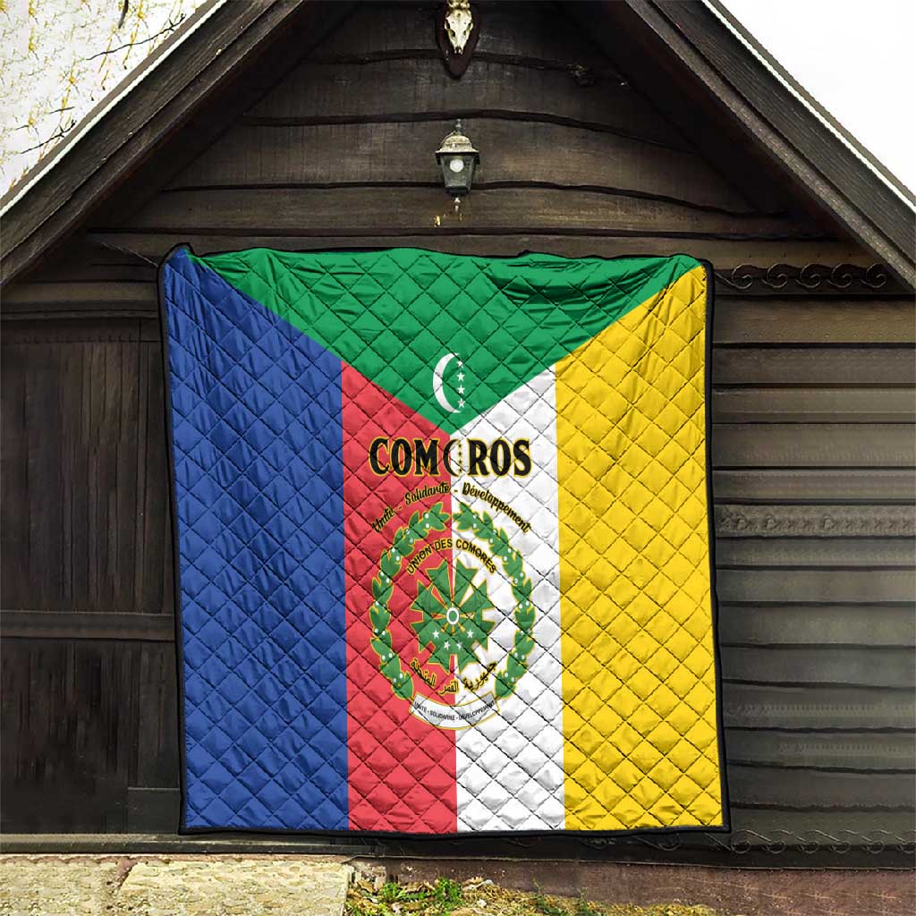 Comoros Coat Of Arms Flag Style Quilt LT15