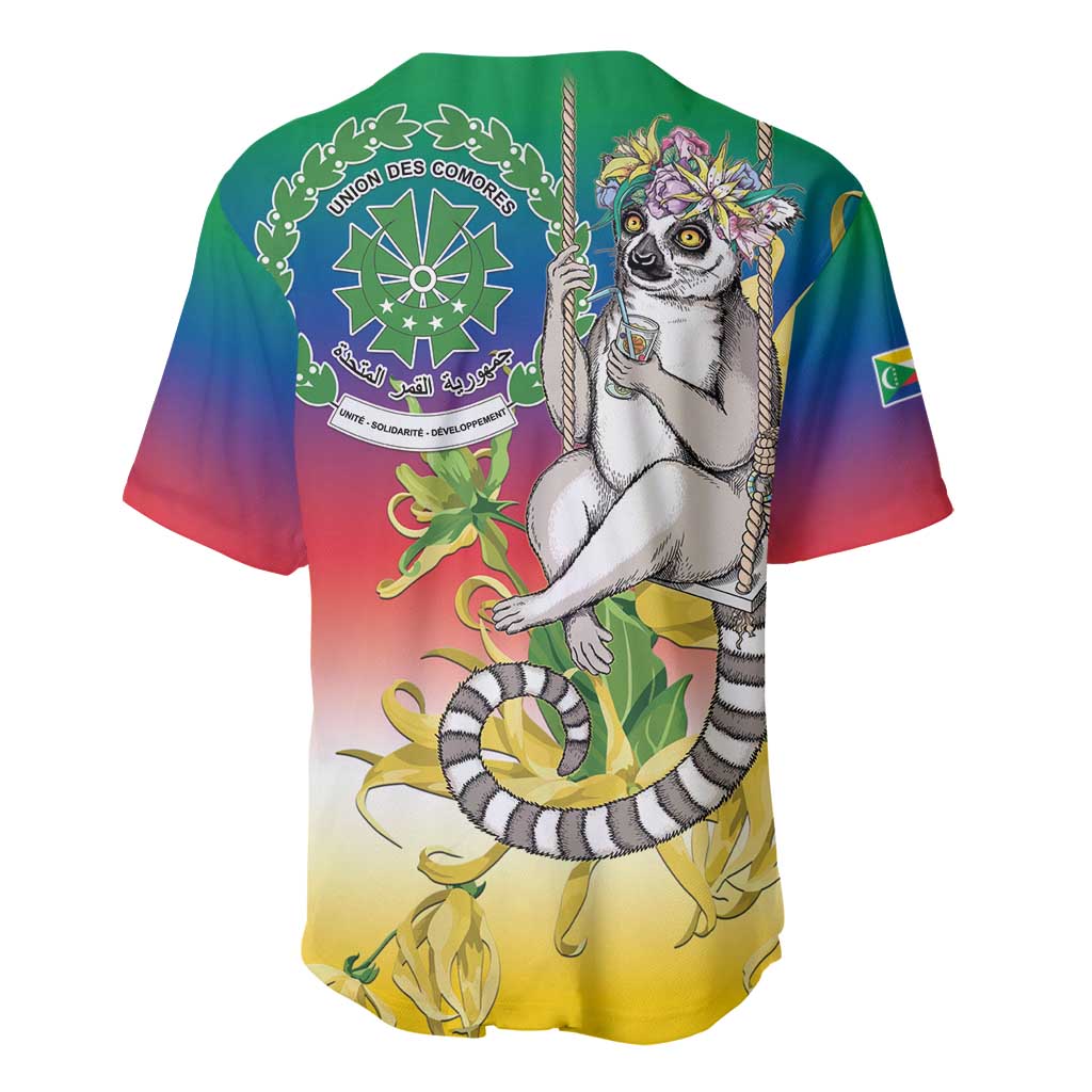 Comoros Baseball Jersey Mongoose Lemur With Ylang Ylang LT15