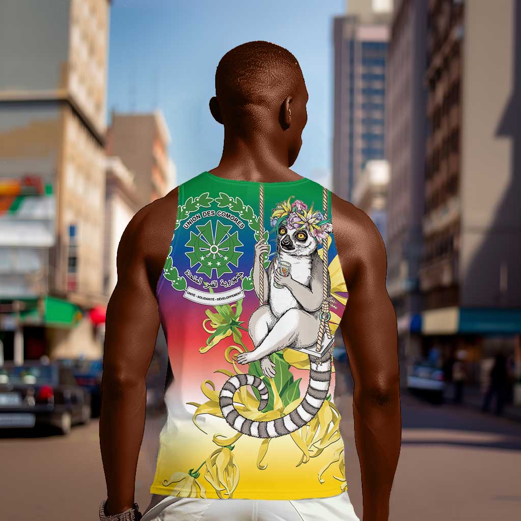 Comoros Men Tank Top Mongoose Lemur With Ylang Ylang LT15