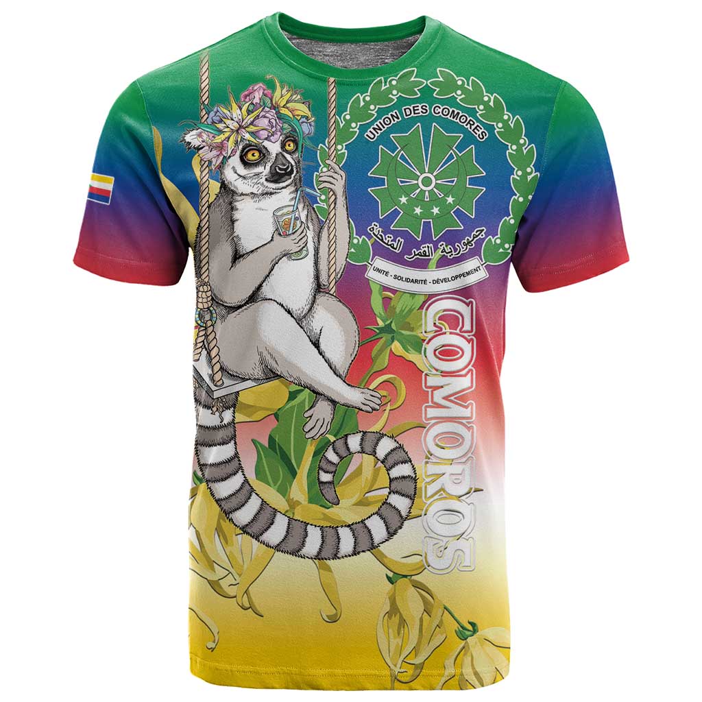 Comoros T shirt Mongoose Lemur With Ylang Ylang LT15