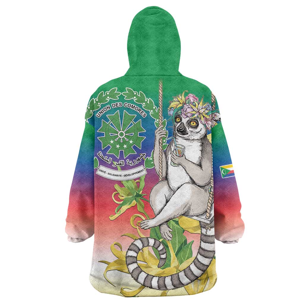 Comoros Wearable Blanket Hoodie Mongoose Lemur With Ylang Ylang LT15