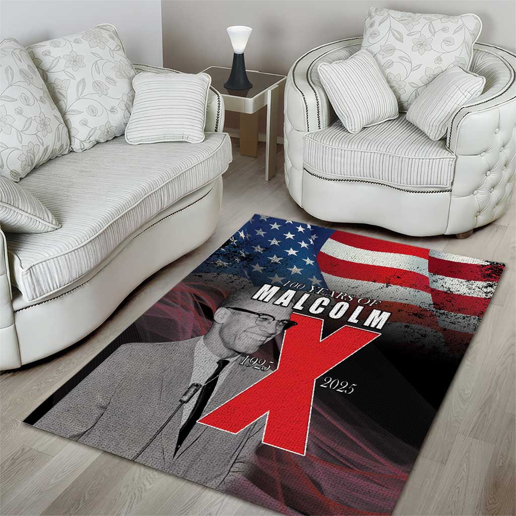 100 Years of Malcolm X Area Rug His Legacy for Black LT15