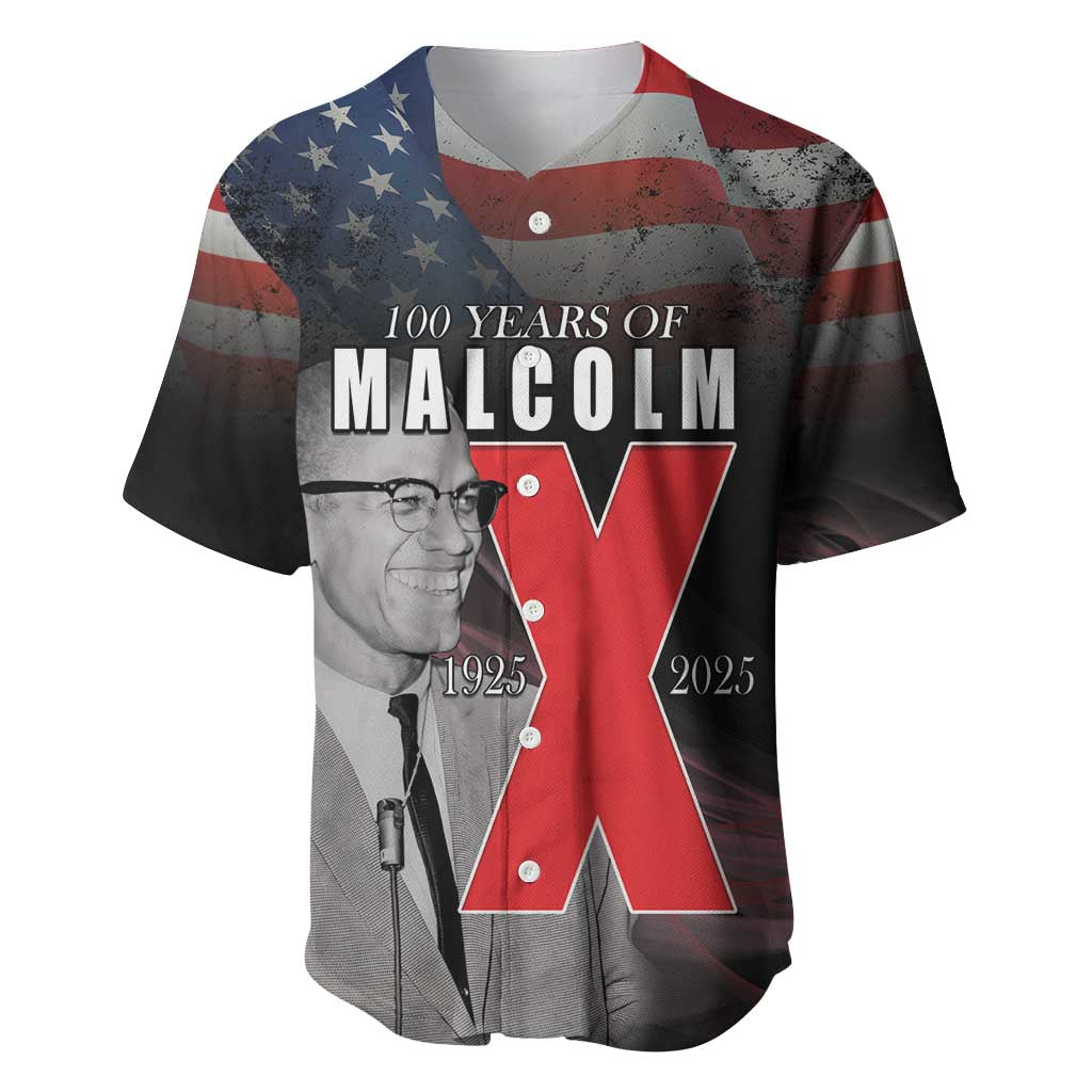 100 Years of Malcolm X Baseball Jersey His Legacy for Black LT15