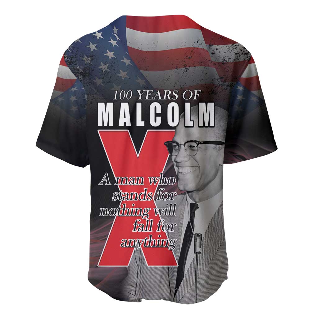 100 Years of Malcolm X Baseball Jersey His Legacy for Black LT15