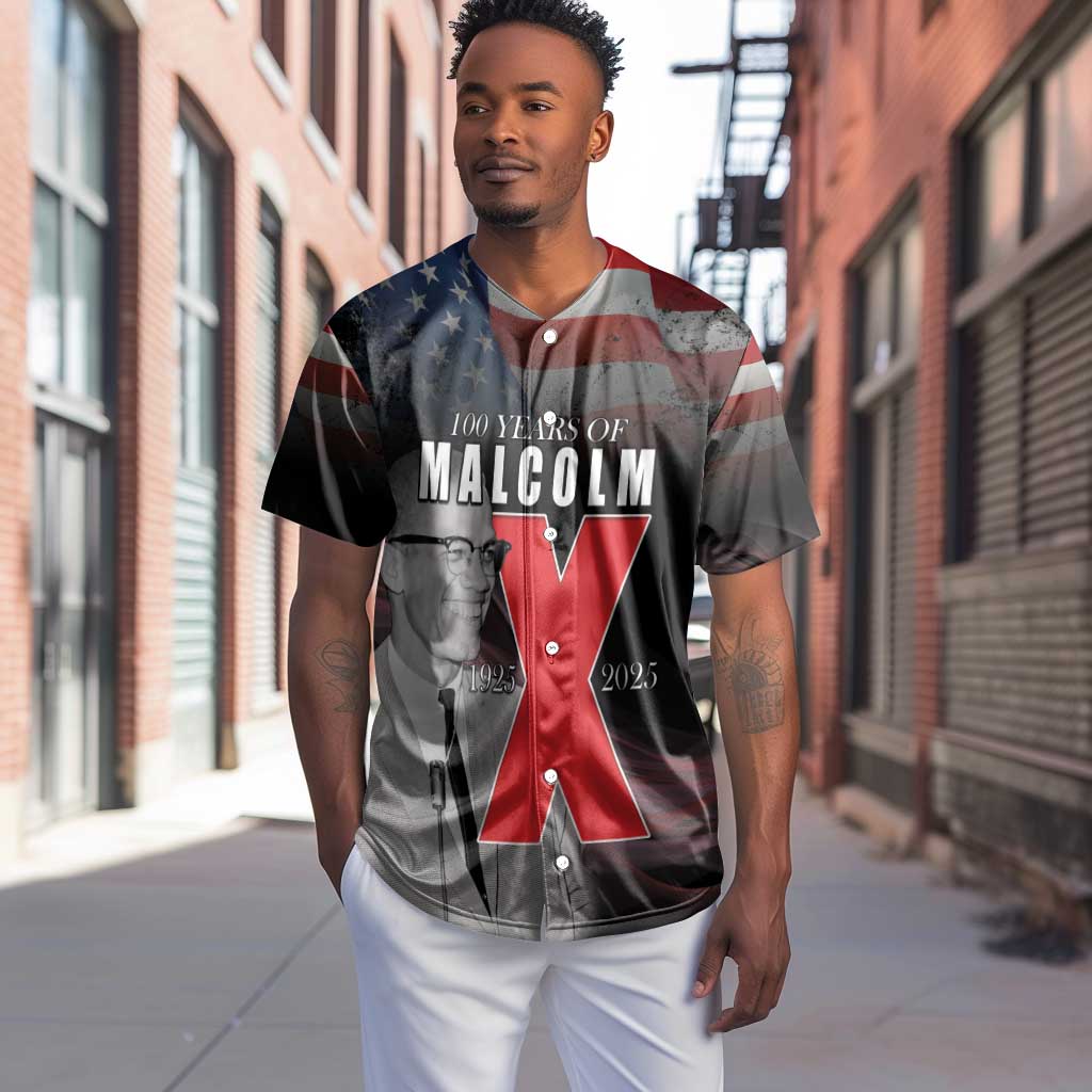 100 Years of Malcolm X Baseball Jersey His Legacy for Black LT15