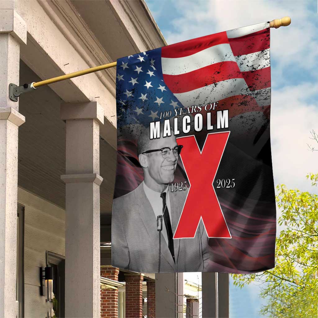 100 Years of Malcolm X Garden Flag His Legacy for Black LT15