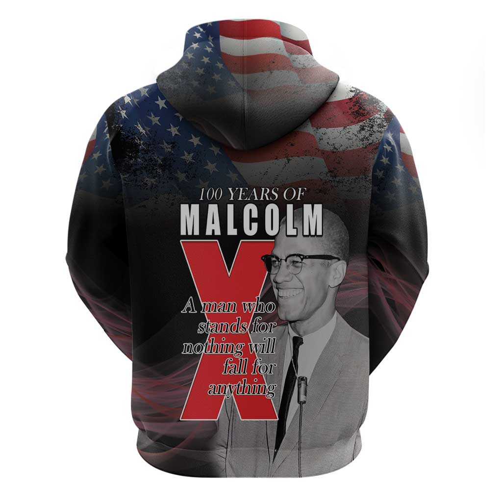 African American El Hajj Malik El Shabazz Hoodie 100 Years of Malcolm X LT15