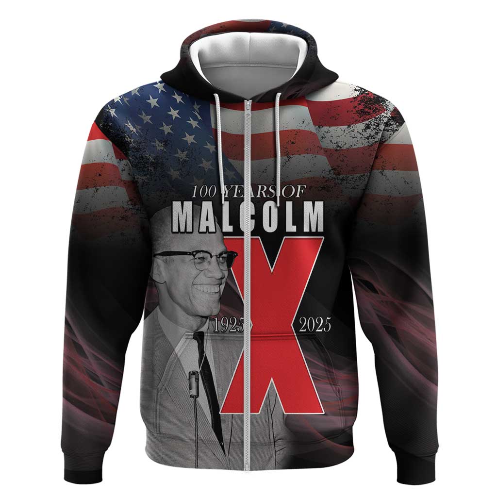 African American El Hajj Malik El Shabazz Hoodie 100 Years of Malcolm X LT15