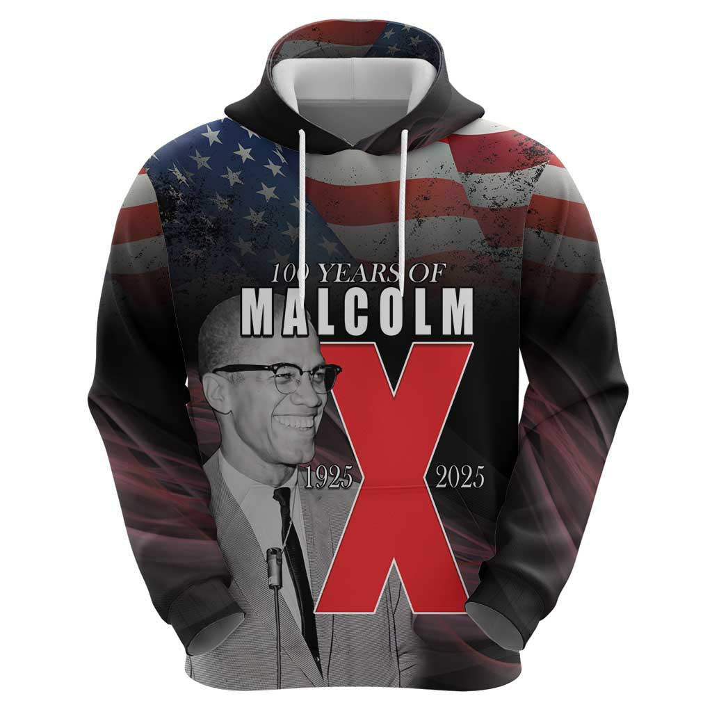 African American El Hajj Malik El Shabazz Hoodie 100 Years of Malcolm X LT15
