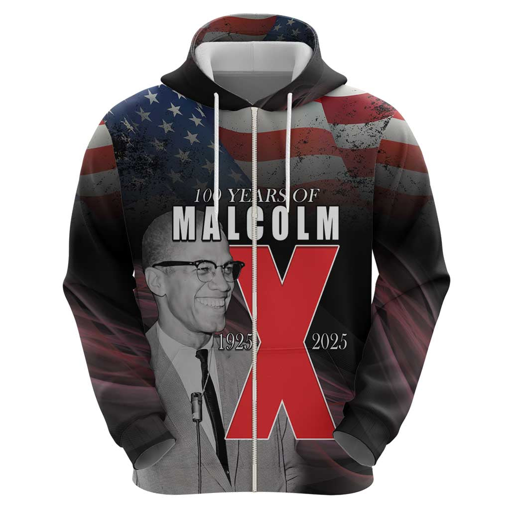 African American El Hajj Malik El Shabazz Hoodie 100 Years of Malcolm X LT15