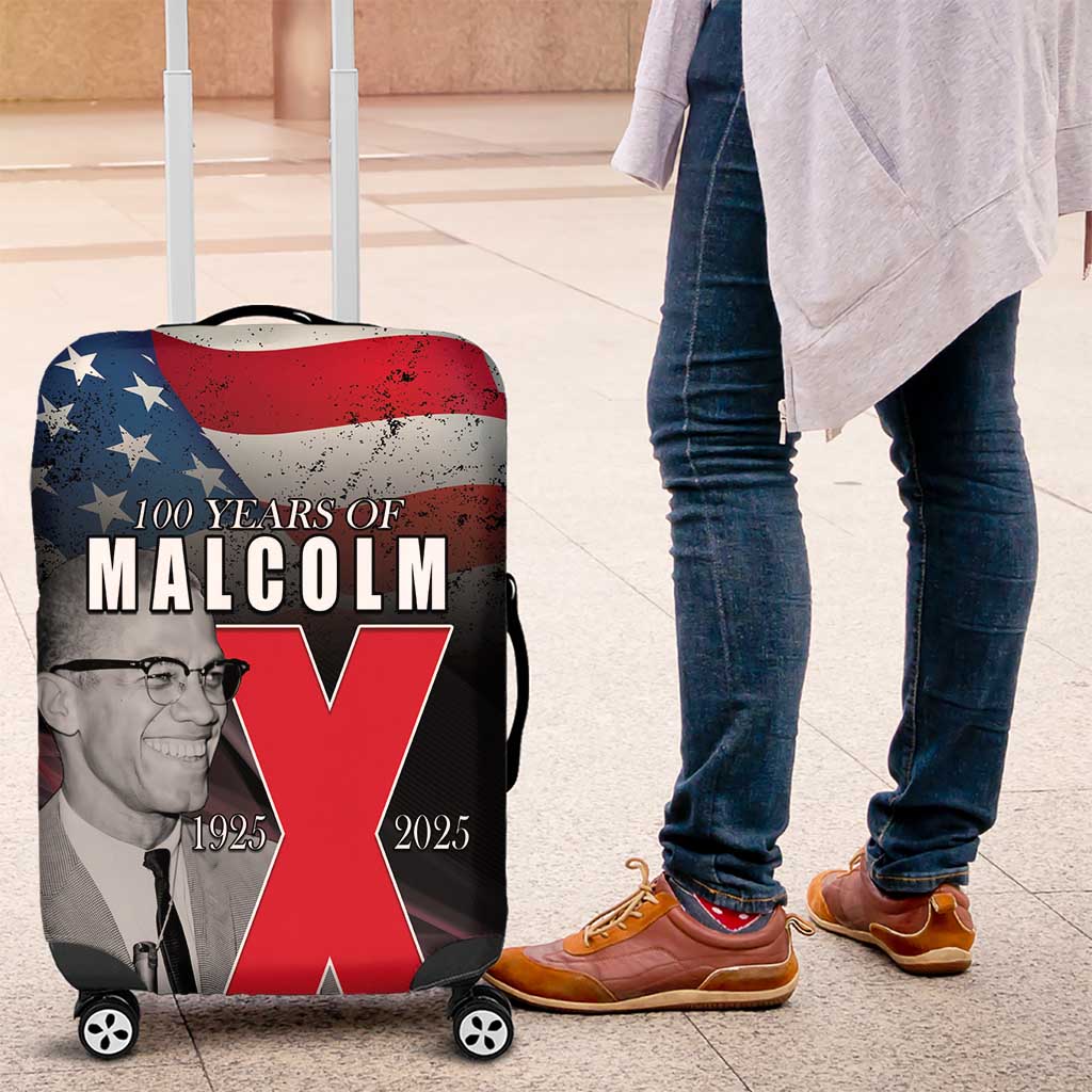 African American El Hajj Malik El Shabazz Luggage Cover 100 Years of Malcolm X LT15