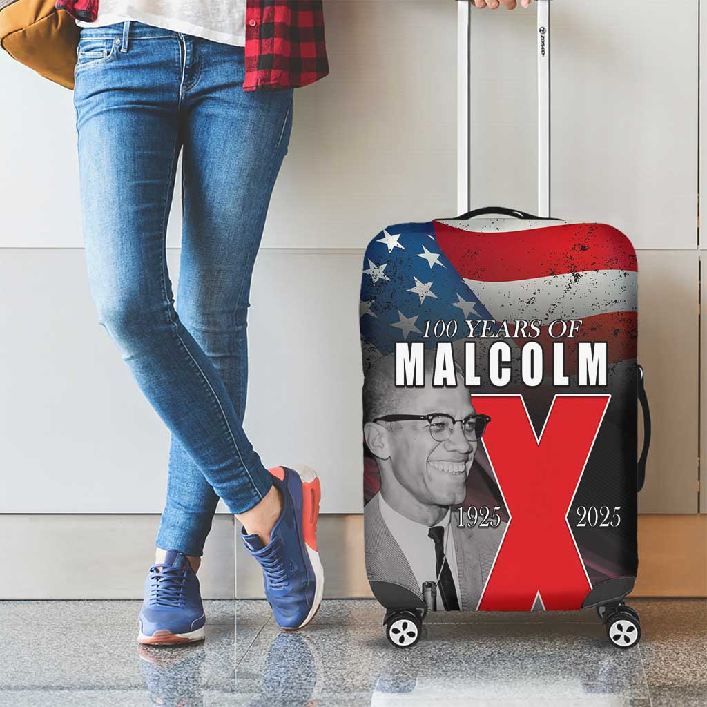 African American El Hajj Malik El Shabazz Luggage Cover 100 Years of Malcolm X LT15