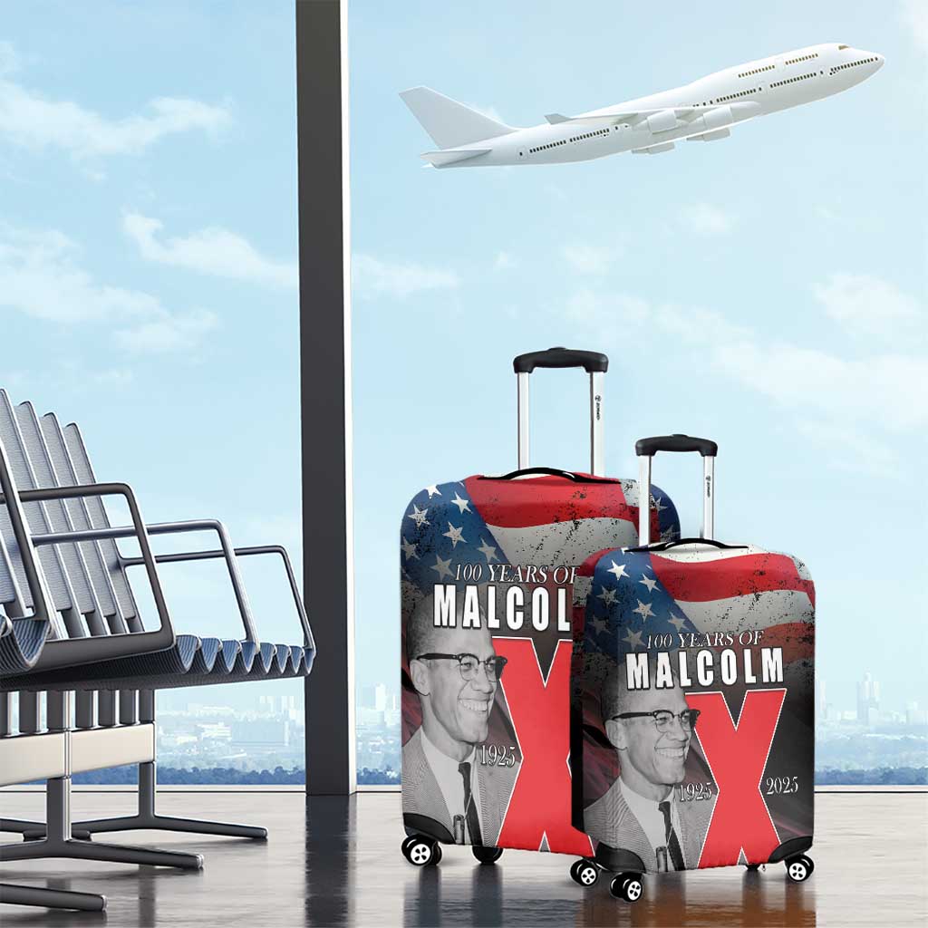 African American El Hajj Malik El Shabazz Luggage Cover 100 Years of Malcolm X LT15