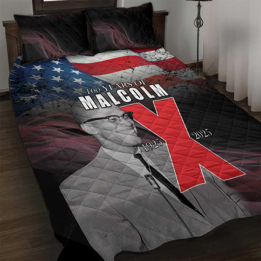 100 Years of Malcolm X Quilt Bed Set His Legacy for Black LT15
