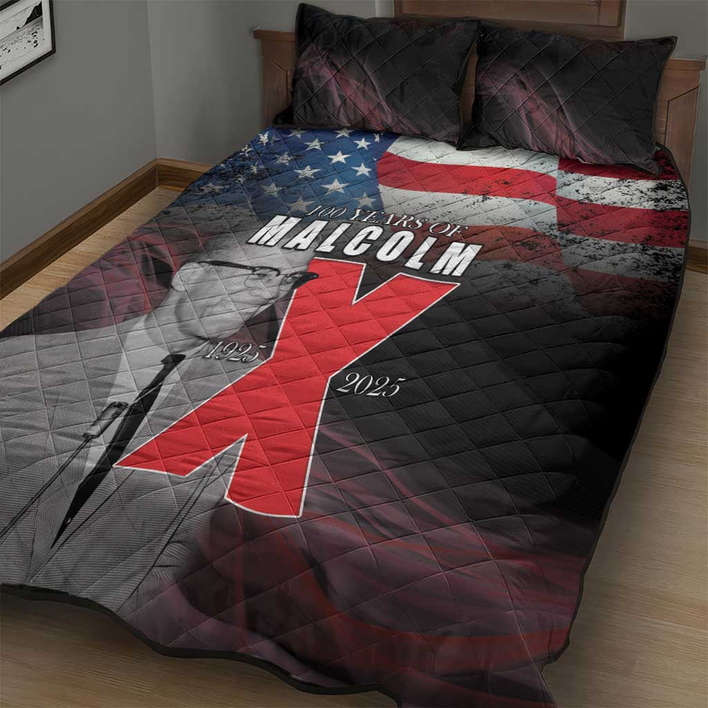 100 Years of Malcolm X Quilt Bed Set His Legacy for Black LT15