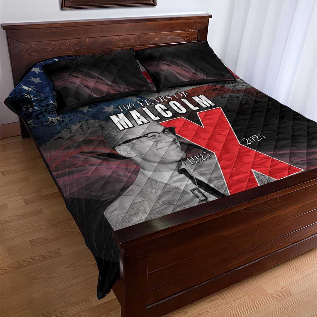 100 Years of Malcolm X Quilt Bed Set His Legacy for Black LT15