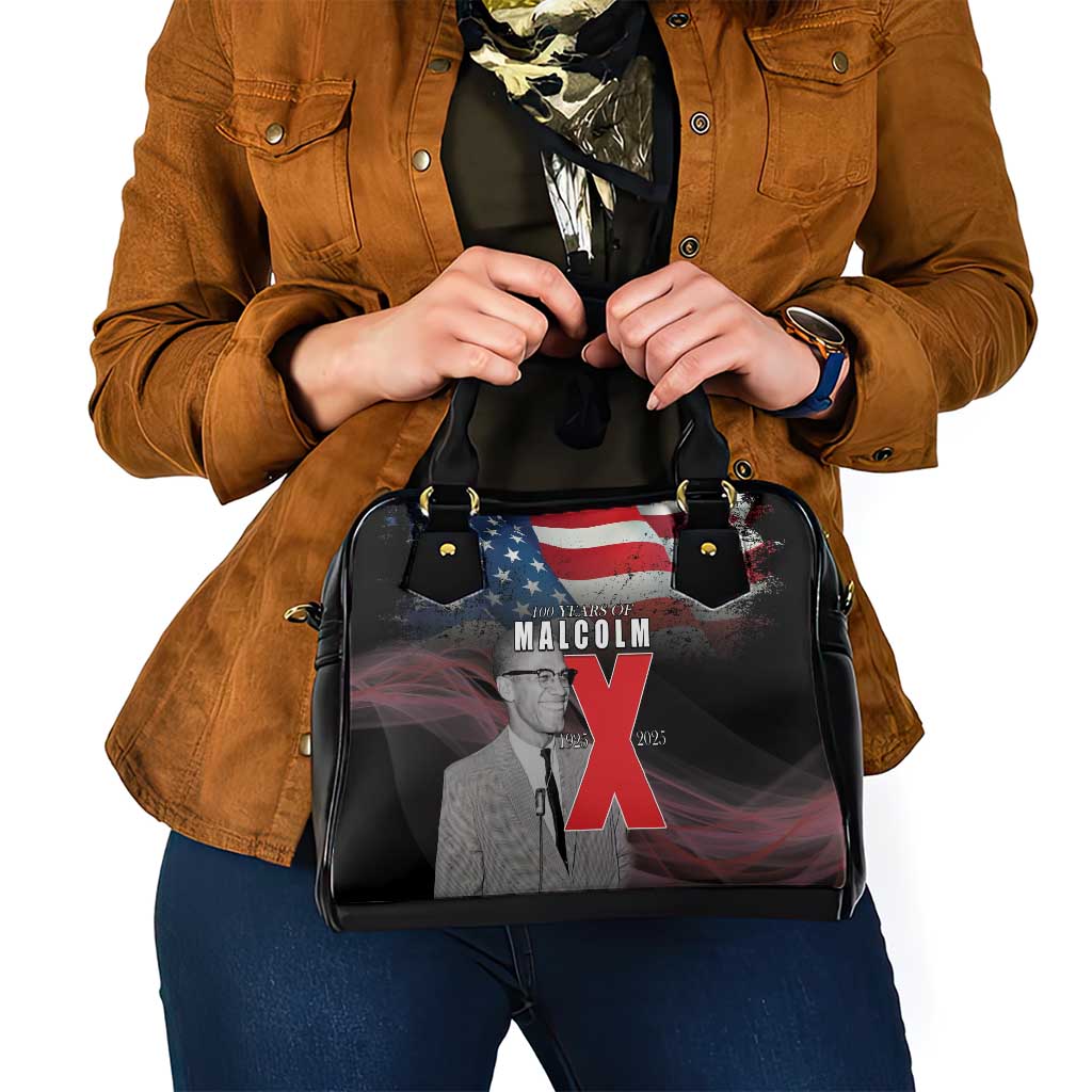 African American El Hajj Malik El Shabazz Shoulder Handbag 100 Years of Malcolm X LT15