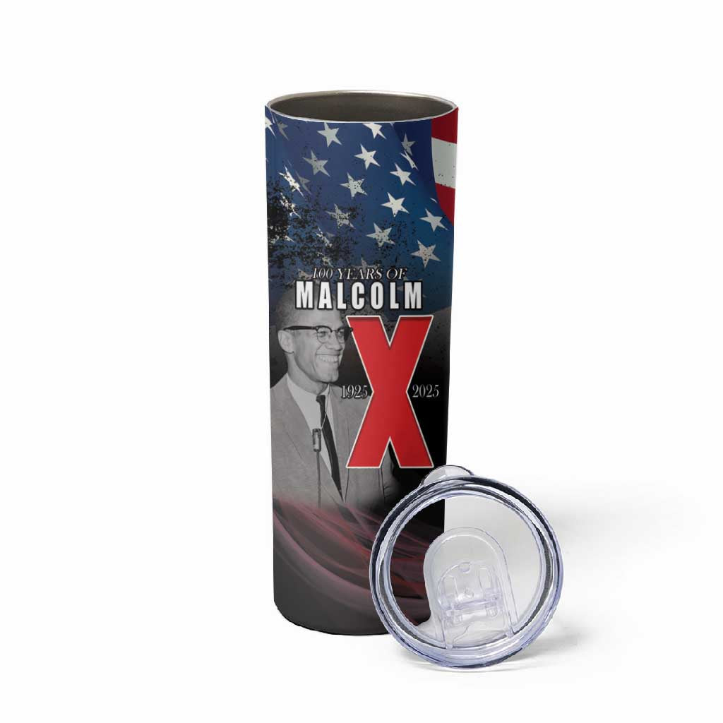 100 Years of Malcolm X Skinny Tumbler His Legacy for Black LT15