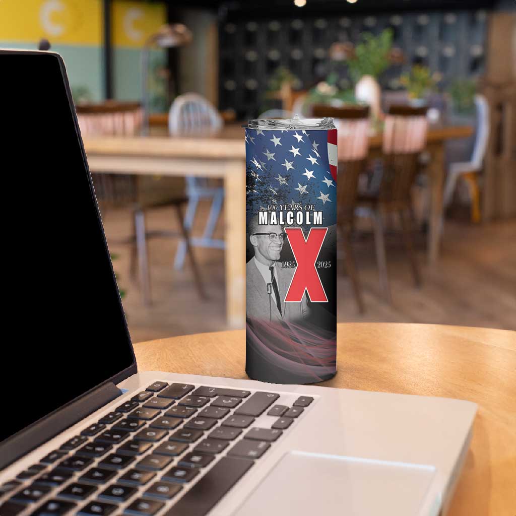 100 Years of Malcolm X Skinny Tumbler His Legacy for Black LT15