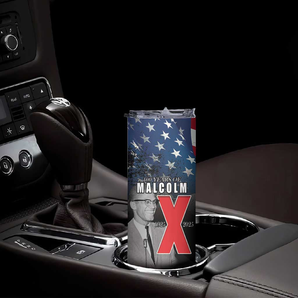100 Years of Malcolm X Skinny Tumbler His Legacy for Black LT15