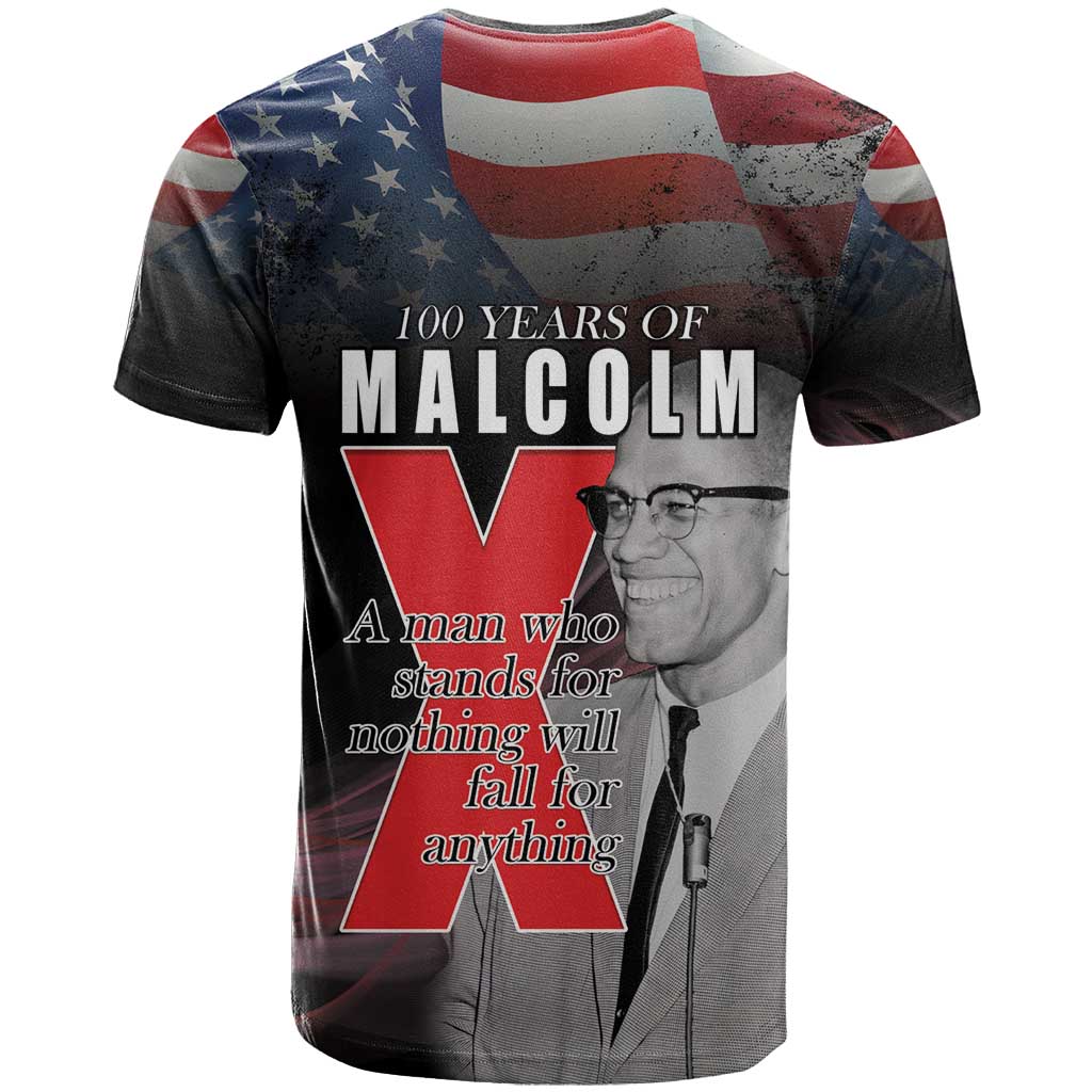 100 Years of Malcolm X T shirt His Legacy for Black LT15