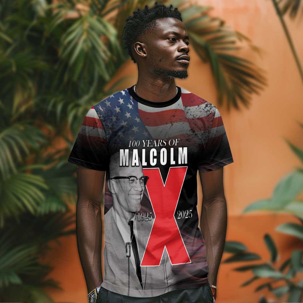 100 Years of Malcolm X T shirt His Legacy for Black LT15