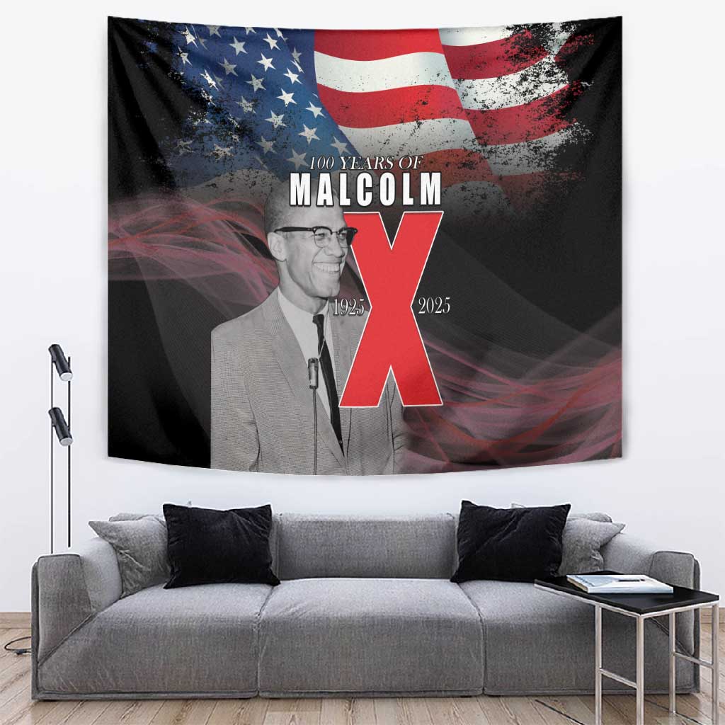 100 Years of Malcolm X Tapestry His Legacy for Black LT15