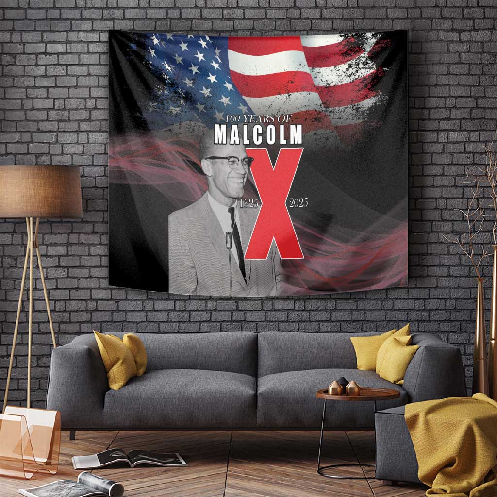 100 Years of Malcolm X Tapestry His Legacy for Black LT15