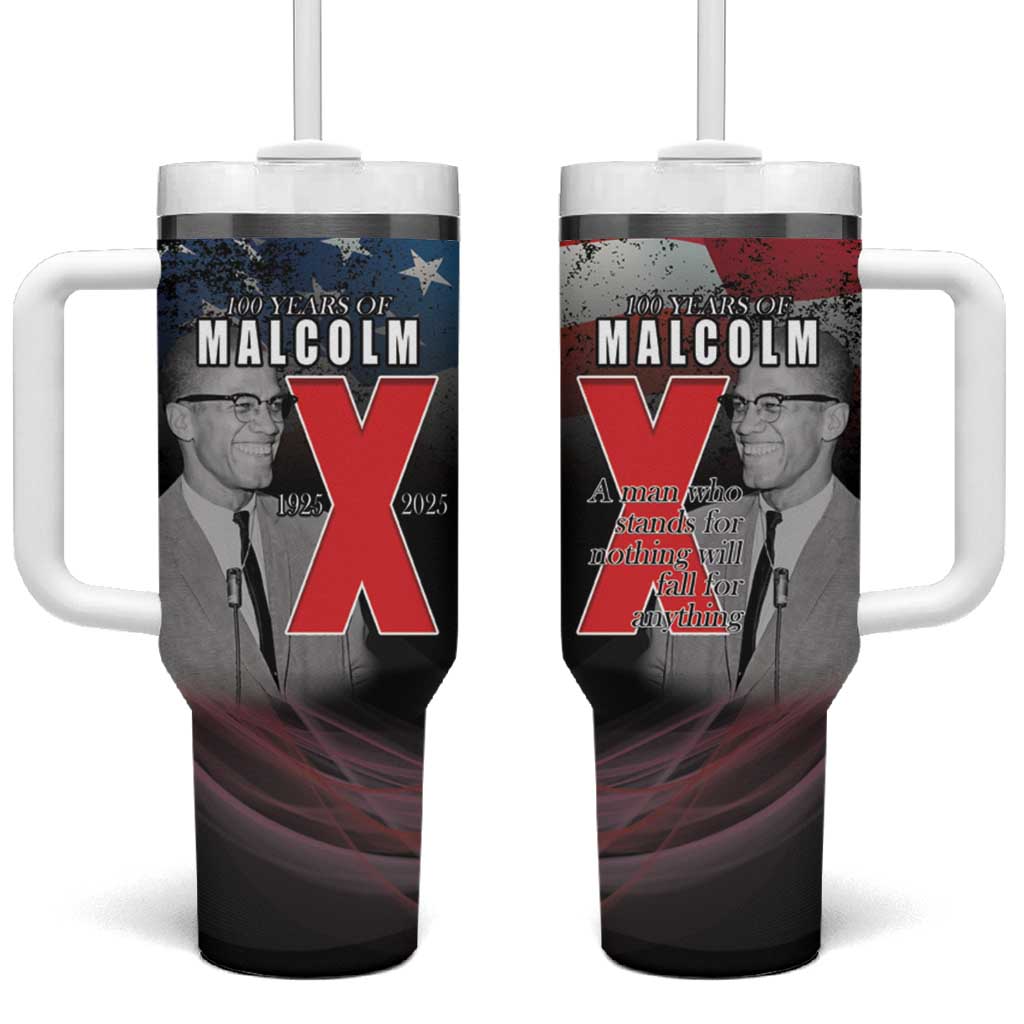 100 Years of Malcolm X Tumbler With Handle His Legacy for Black LT15