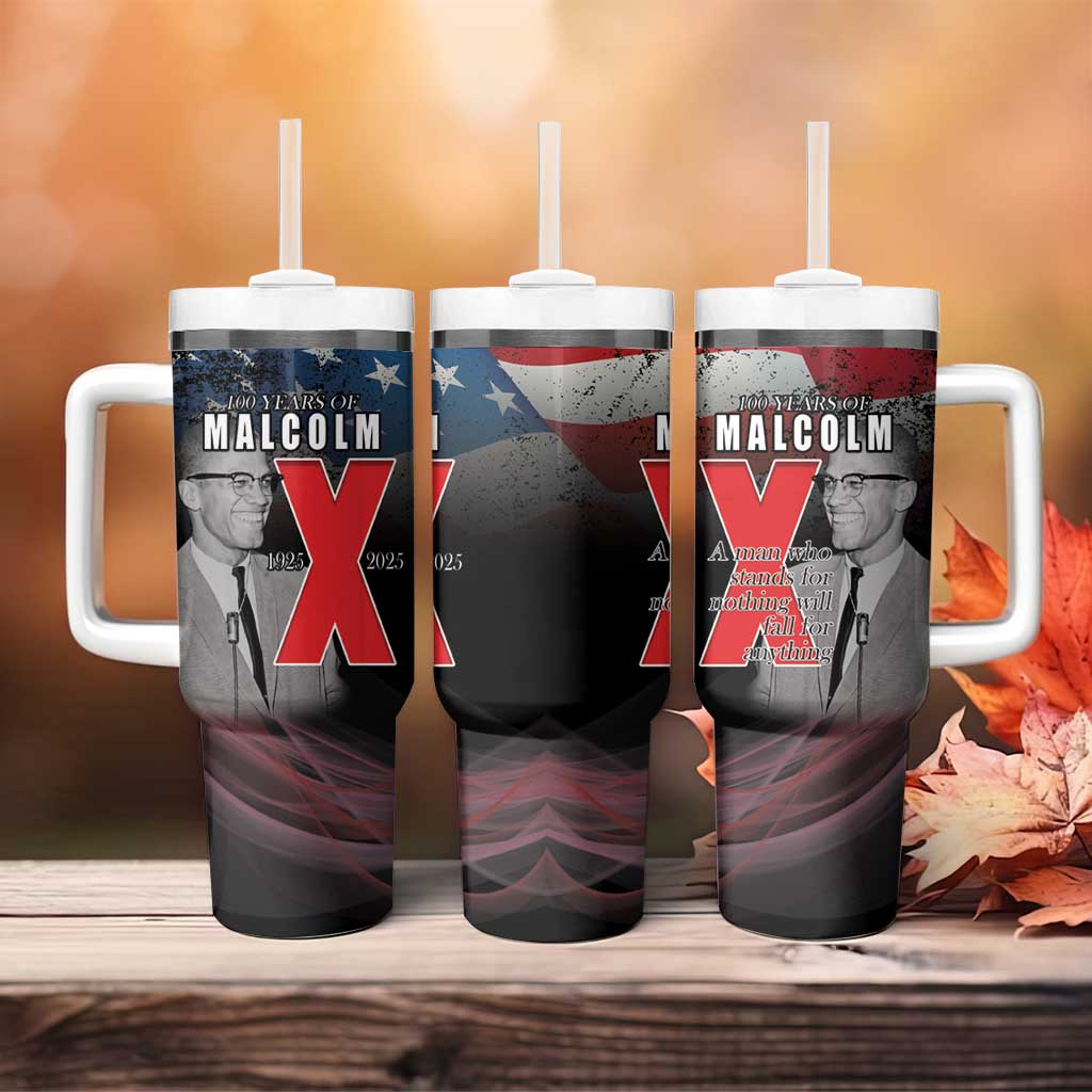 100 Years of Malcolm X Tumbler With Handle His Legacy for Black LT15