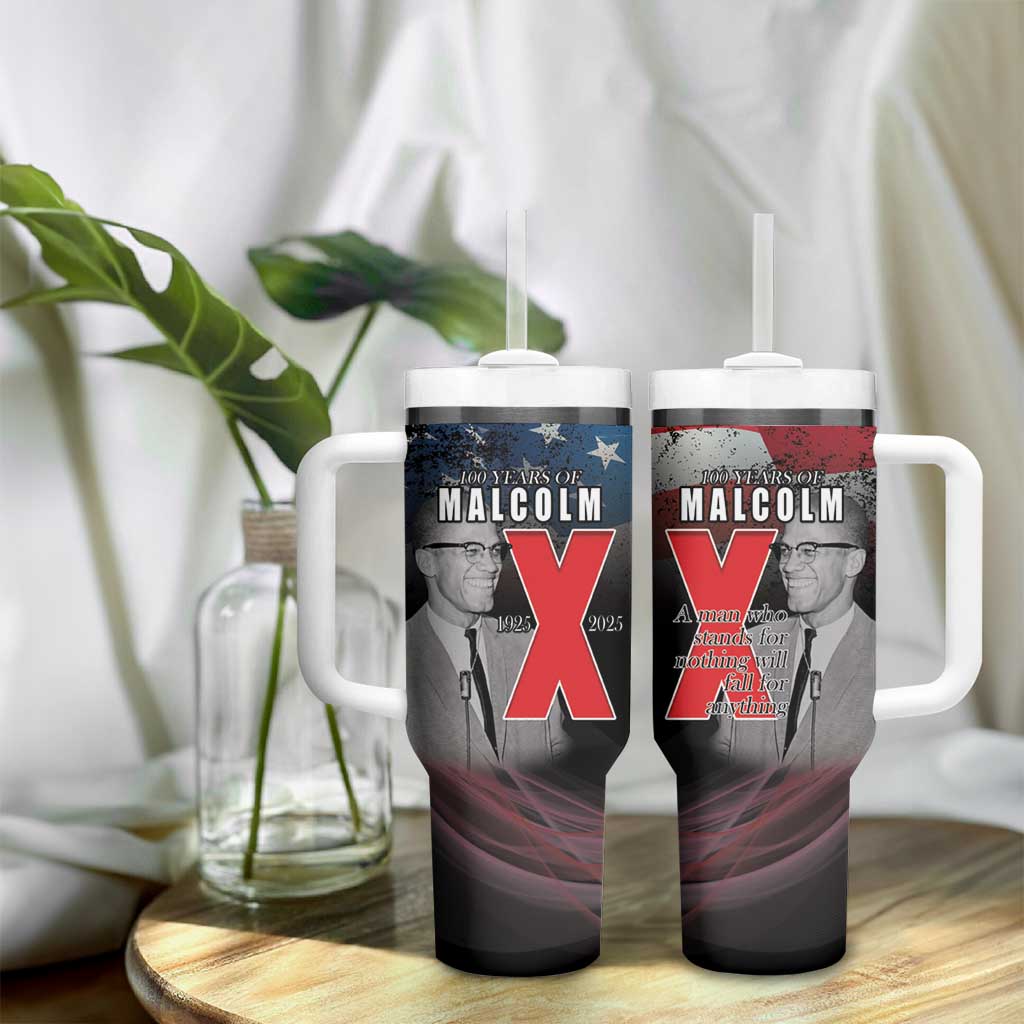 100 Years of Malcolm X Tumbler With Handle His Legacy for Black LT15