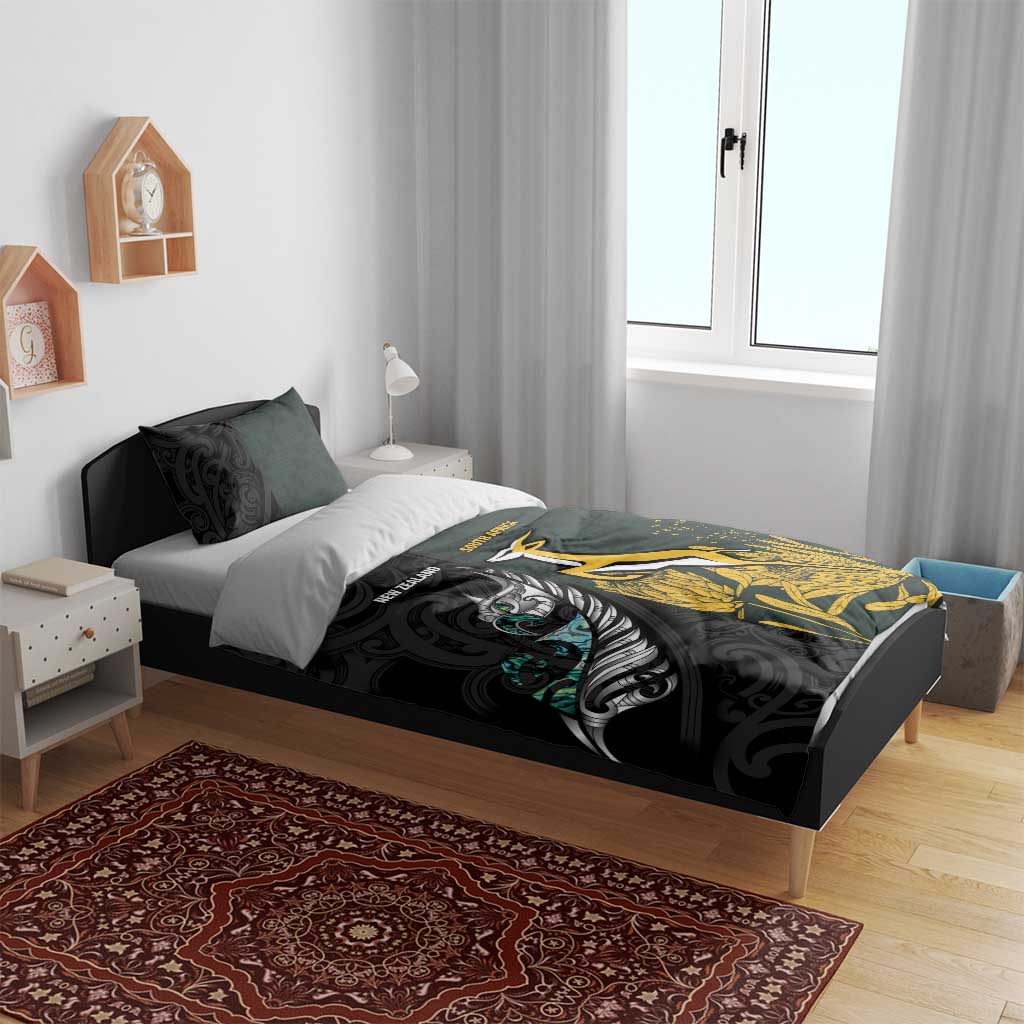 New Zealand vs South Africa Rugby Bedding Set Maori - African Pattern LT15