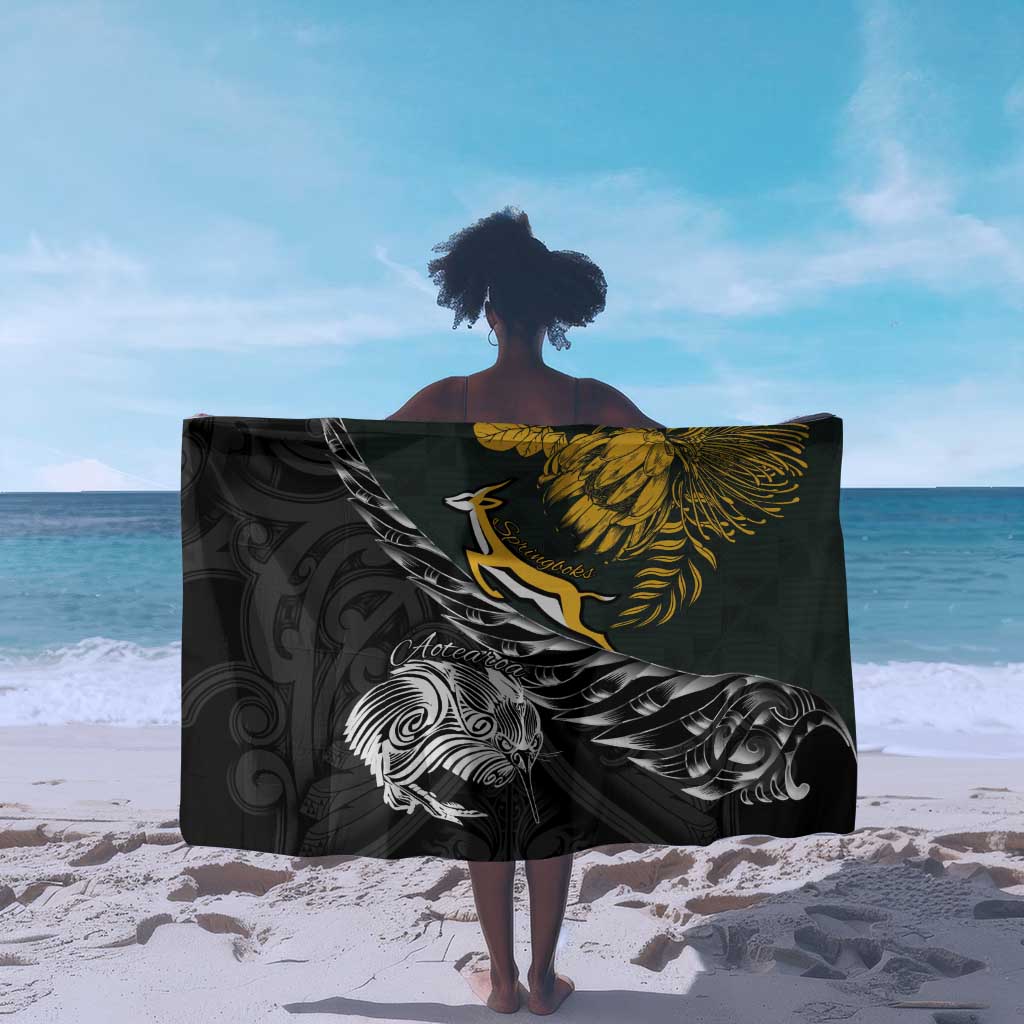 New Zealand vs South Africa Rugby Sarong Maori Kiwi With Springboks LT15