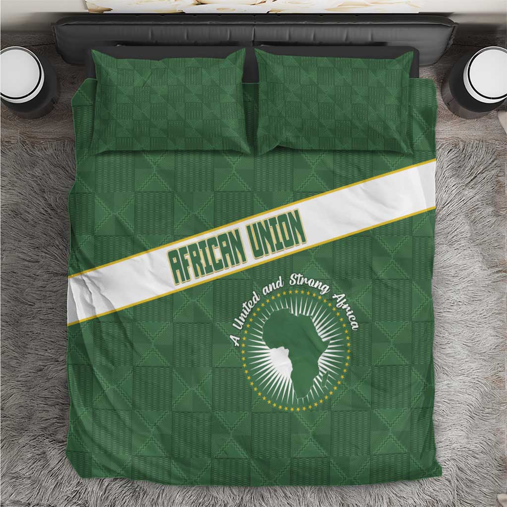 African Union Day Bedding Set Emblem With Kente Pattern LT15