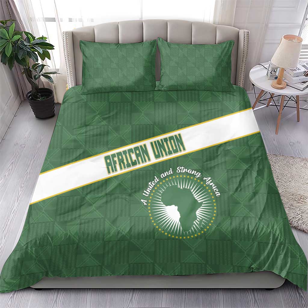 African Union Day Bedding Set Emblem With Kente Pattern LT15