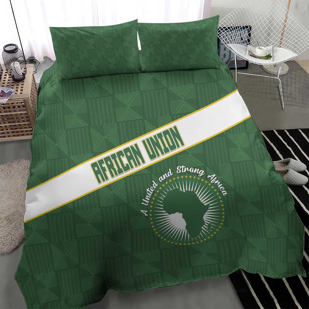African Union Day Bedding Set Emblem With Kente Pattern LT15