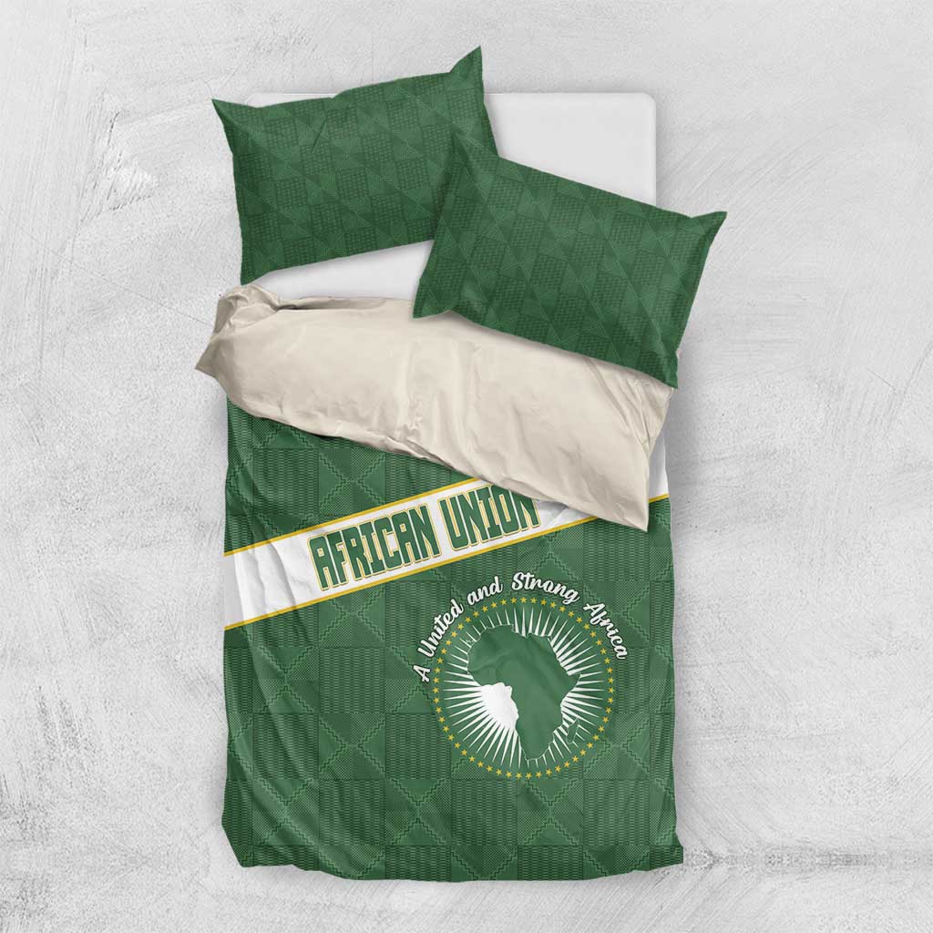 African Union Day Bedding Set Emblem With Kente Pattern LT15