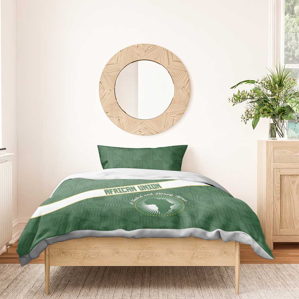 African Union Day Bedding Set Emblem With Kente Pattern LT15
