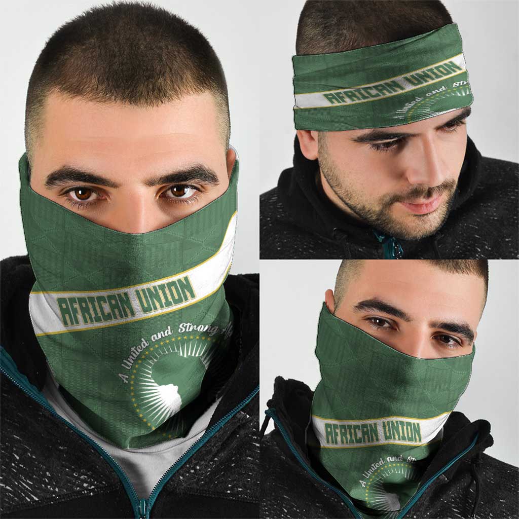 African Union Day Neck Gaiter Emblem With Kente Pattern LT15