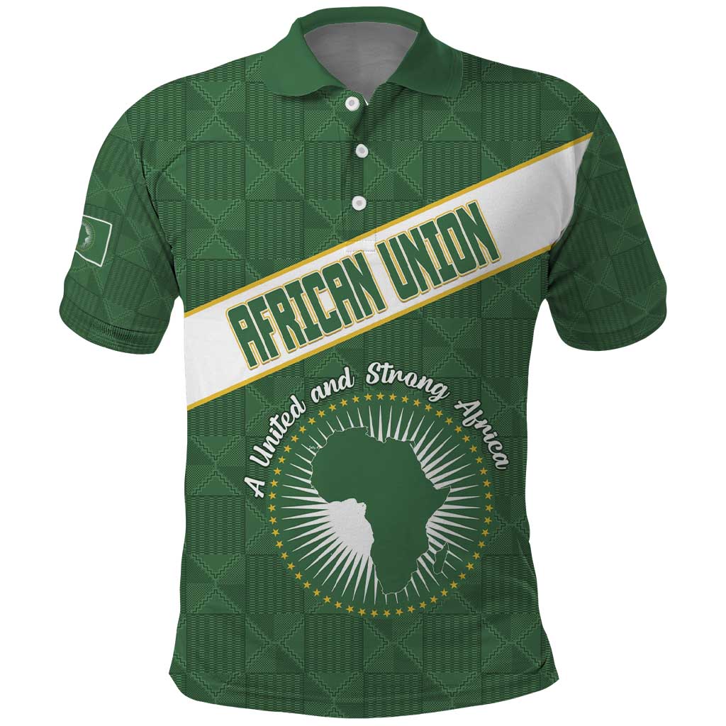 Personalized African Union Day Polo Shirt Emblem With Kente Pattern LT15