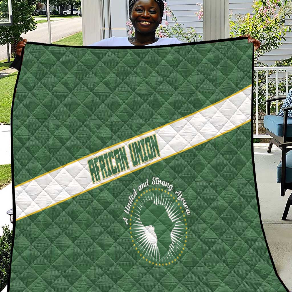 African Union Day Quilt Emblem With Kente Pattern LT15