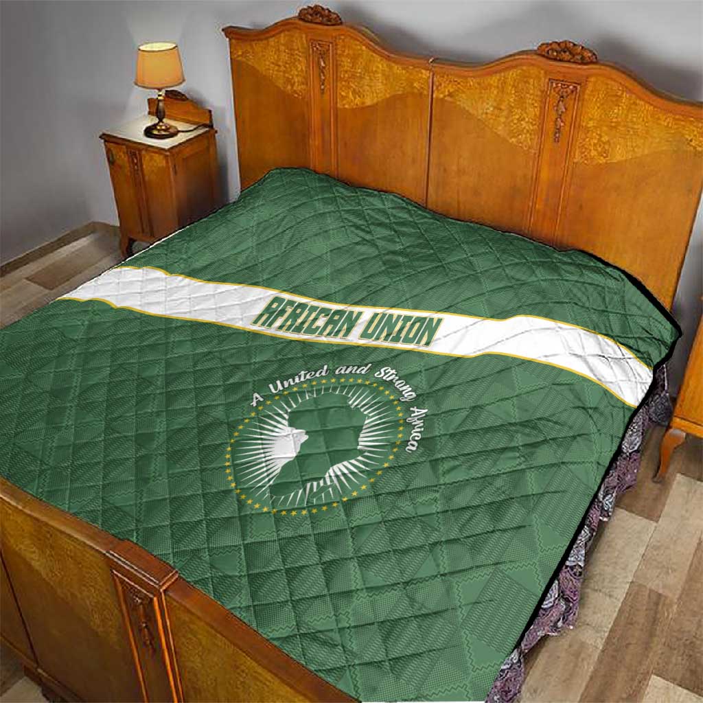 African Union Day Quilt Emblem With Kente Pattern LT15