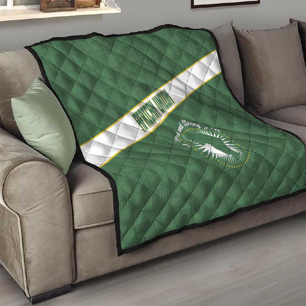 African Union Day Quilt Emblem With Kente Pattern LT15