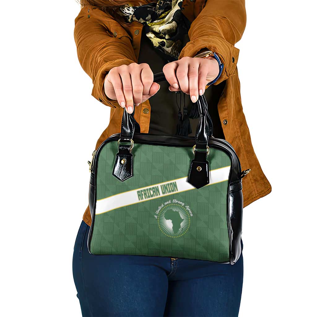 African Union Day Shoulder Handbag Emblem With Kente Pattern LT15